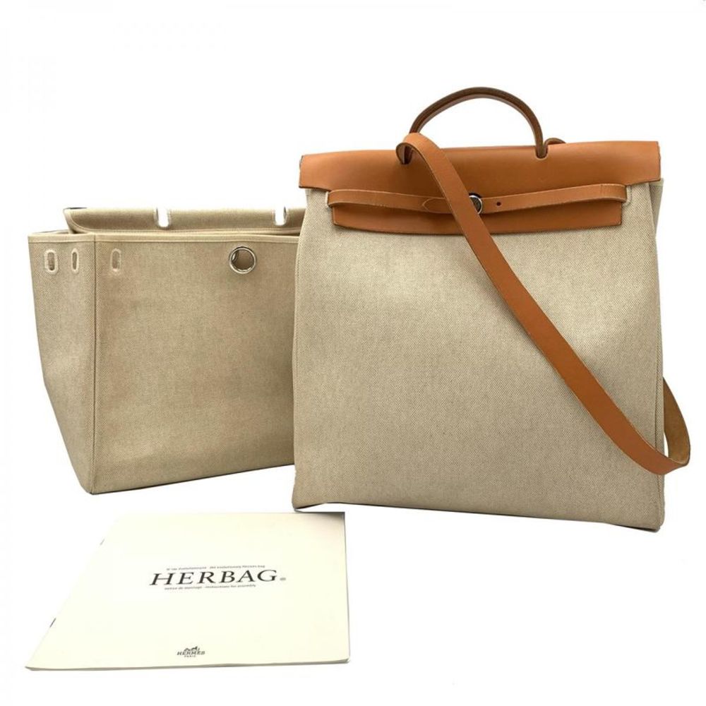 Pre Loved Hermes Toile Herbag MM Women Bags>Handbag - Picture 4 of 8